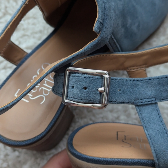 Franco Sarto Sandals - Women's 8M - Blue Suede. - NWOT - Picture 4 of 8